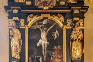Ołtarz z figurami świętych patronów Śląska i diecezji wrocławskiej